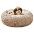 Lit de beignet non glissé Lit pour animaux de compagnie Long Fauxfur lavable